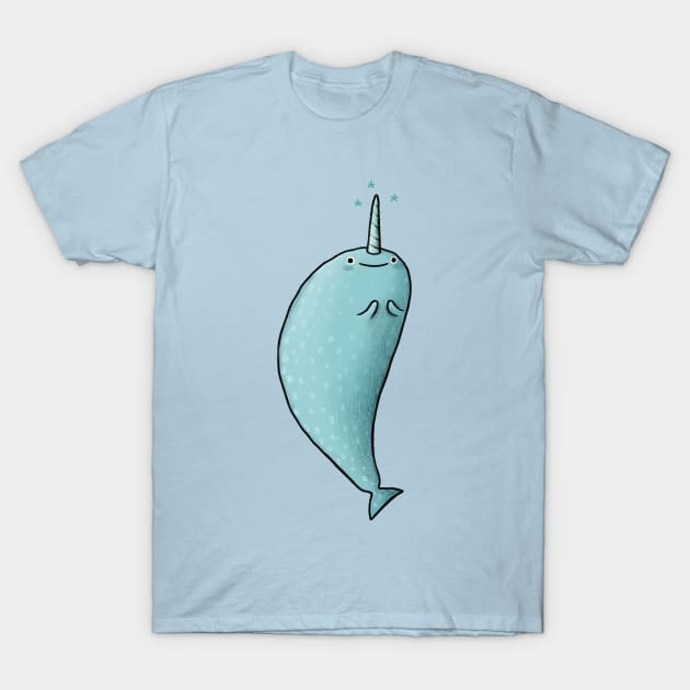 Happy Narwhal T-Shirt by Sophie Corrigan